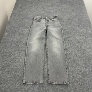 Levis Ribcage Straight Ankle Jeans Womens 28 Gray Cotton Stretch Big E Casual